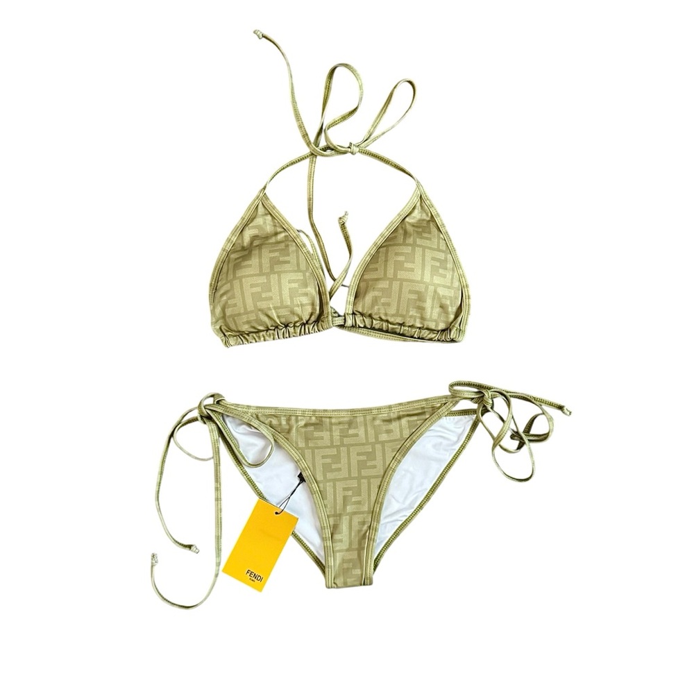 fendi monogram green bikini ♡ nwt